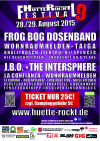 "Hütte Rockt Festival 9"mit J.B.O, The Intersphere, Frog Bog Dosenband