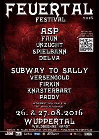 Feuertal Festival 2016 mit ASP, Subway To Sally, Faun, Versengold u.a.