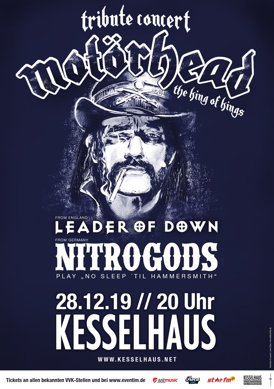 Tribute to Motörhead mit Leader Of Down & Nitrogods am 28. Dezember 2019 in Berlin